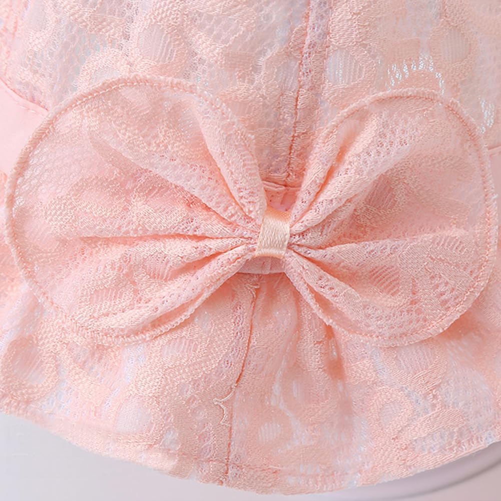 Thumbnail 2 de imKutie Baby Girl Sun Hat with Flower Lace Embroidery, UPF50+ Wide Brim Bucket Style