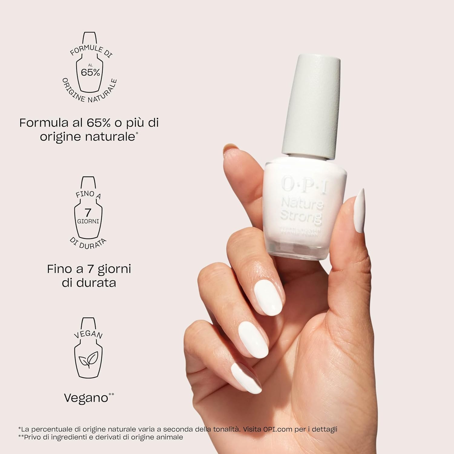 Thumbnail 1 de OPI Nature Strong smalto rosa chiaro vegano a lunga durata (15 ml)