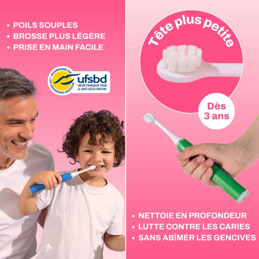 Thumbnail 2 de My Variations Kids — brosse à dents électrique enfant sonique rechargeable (3 à 12 ans), bleue