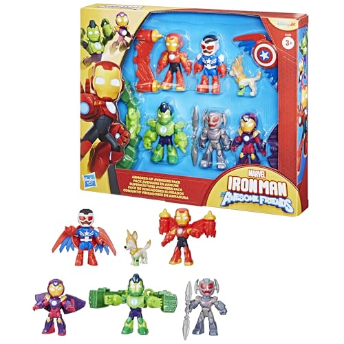 Thumbnail 6 de Marvel Iron Man and His Awesome Friends Pack Avengers en Armure – Figurines articulées (6 personnages)