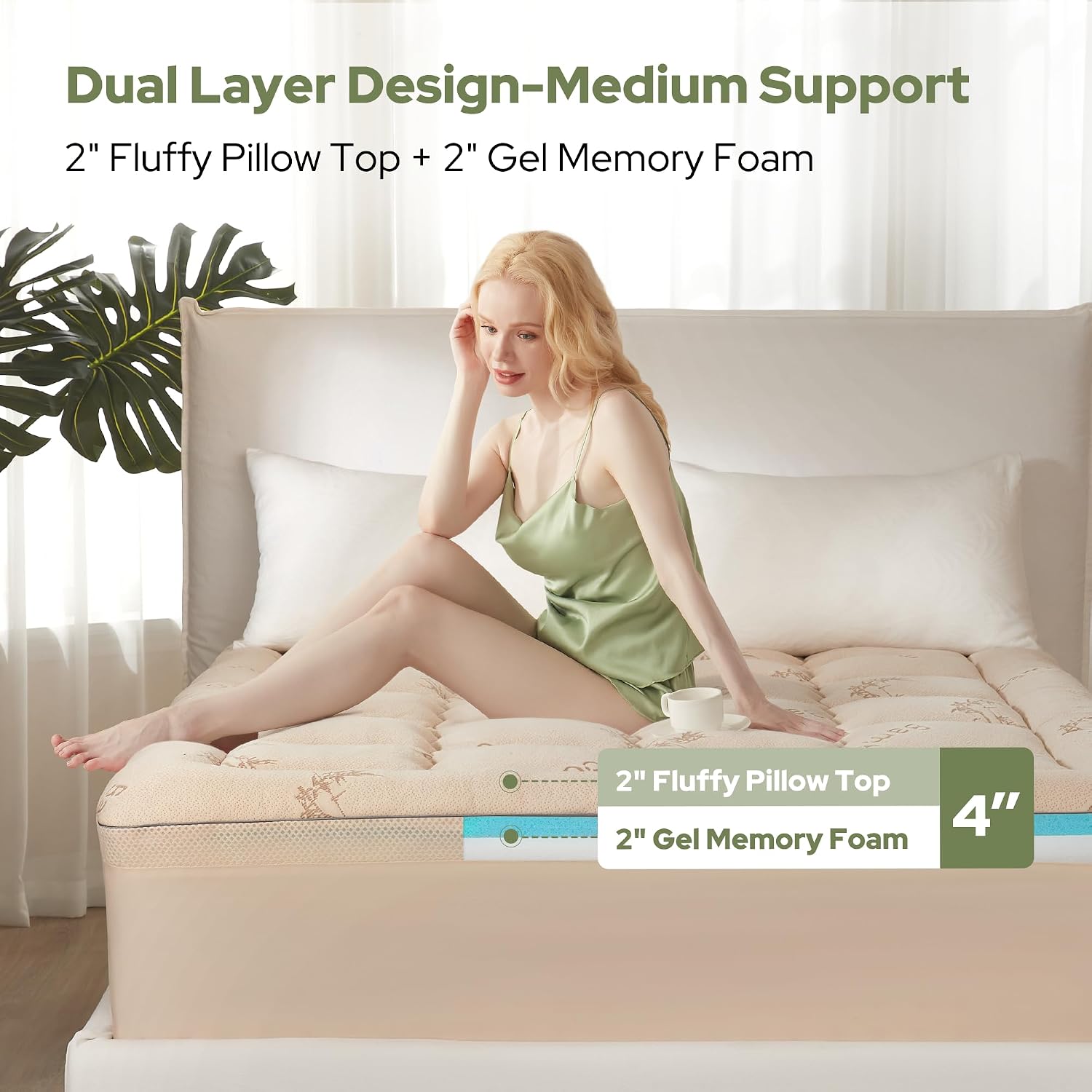 Detalle 2 de BEDLORE Twin Mattress Topper