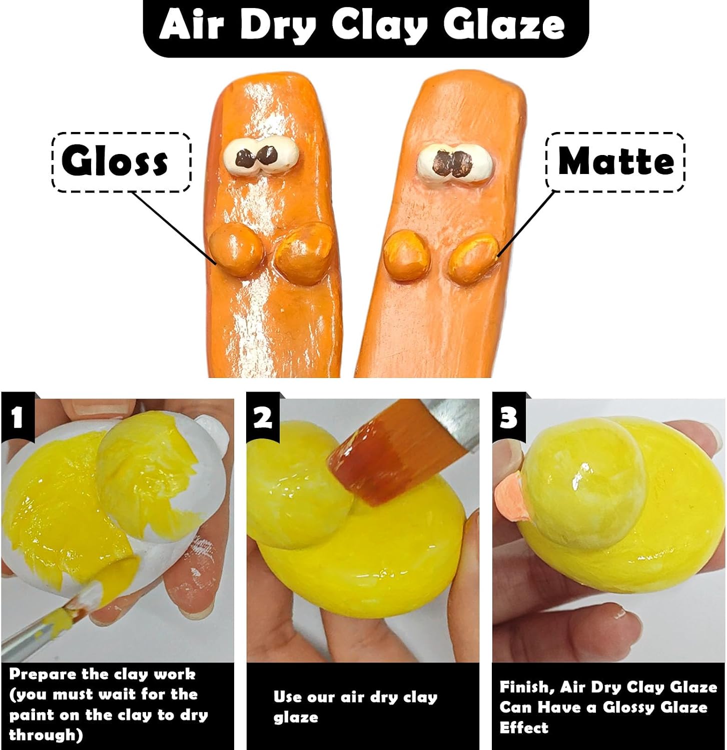 Detalle 2 de EIGTWEN Vernis argile autodurcissante 100 ml (finition gloss) + kit d’outils de poterie (29 pièces)
