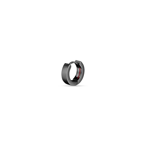 Detalle de Sector No Limits Mono Orecchino Uomo in Acciaio con Smalto Nero – Collezione Row SACX24