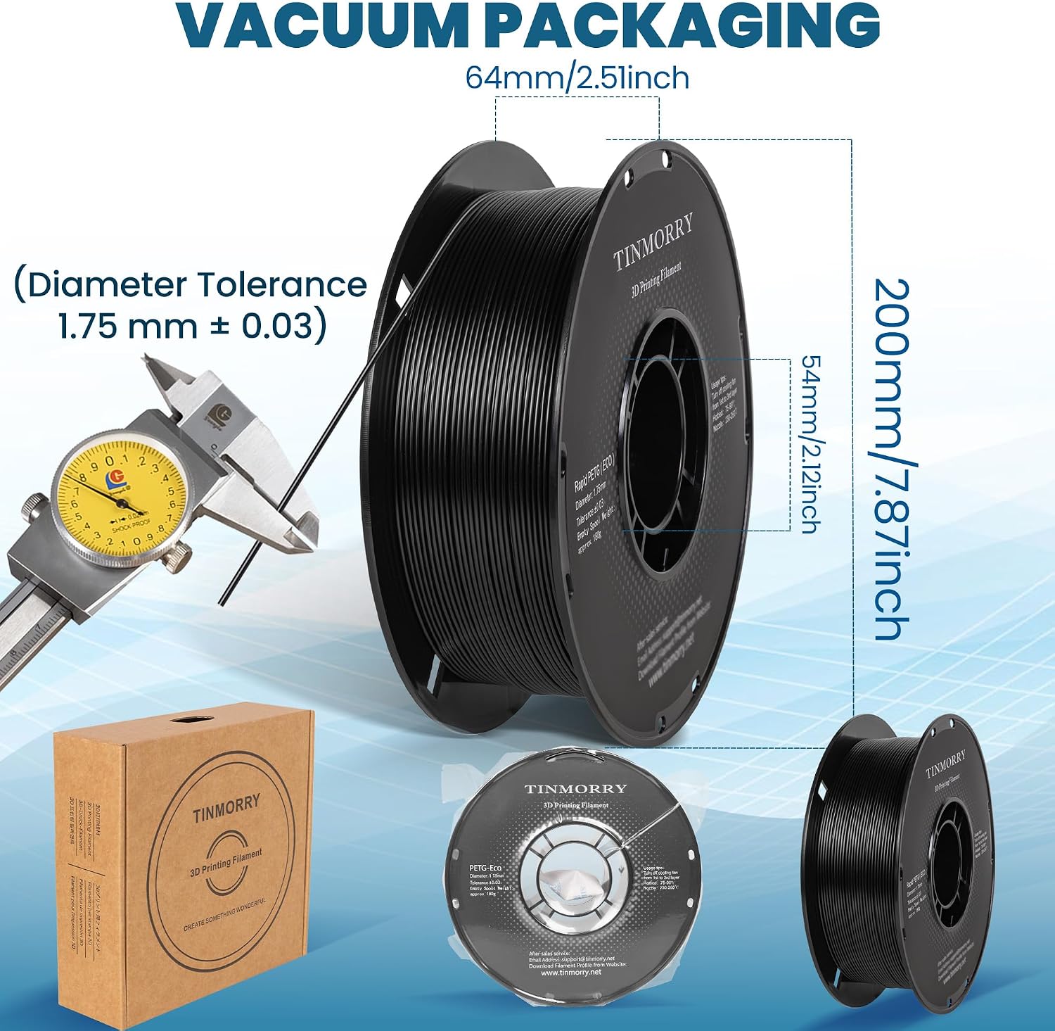 Thumbnail 1 de TINMORRY Rapid Eco 1 kg PETG-Filament