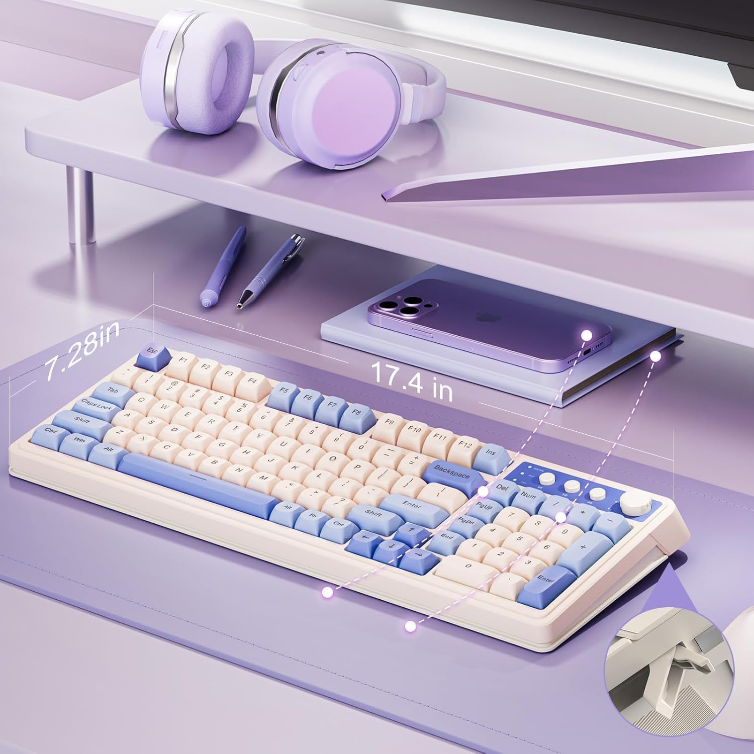 Thumbnail 6 de AULA S99 Gaming Keyboard review: a practical 96% wireless macro keyboard for multi-device setups