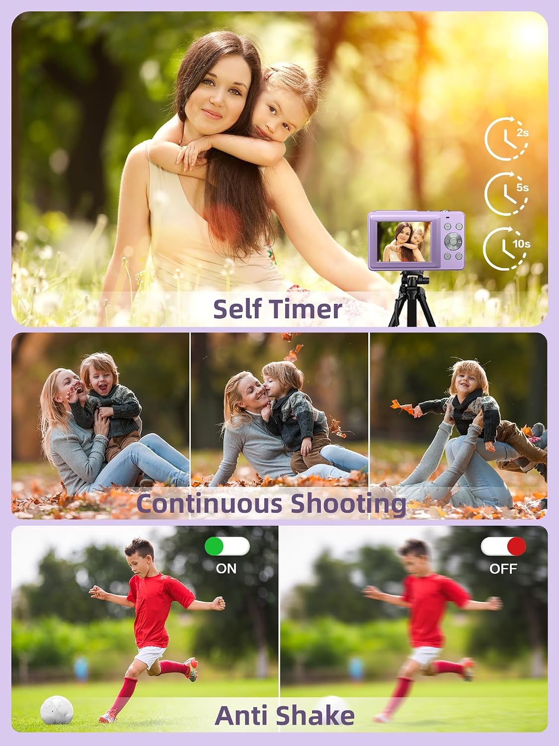 Thumbnail 3 de CAMKORY DC403 Digital Camera, 1080p Video, 44MP Photos & 16X Zoom