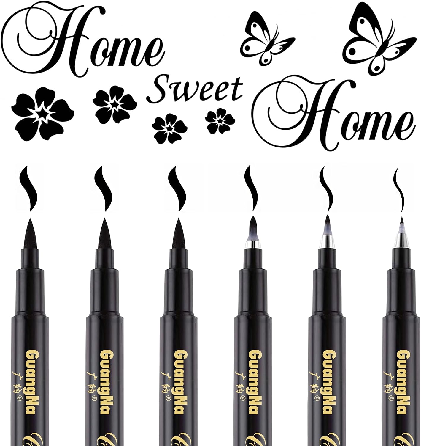 Detalle de Surcotto Calligraphy Pens kalligrafieset met 6 pennen en 4 puntsoorten
