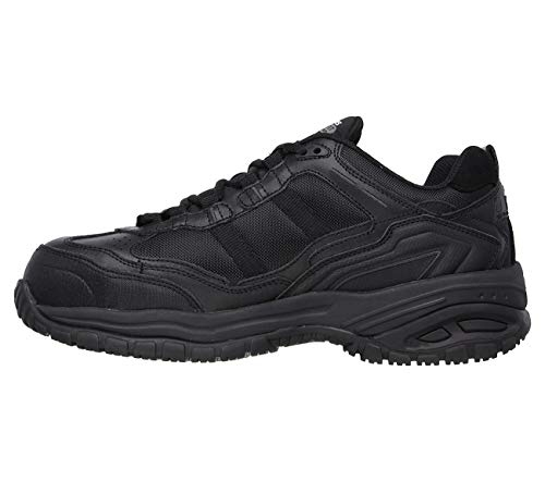 Detalle de Skechers Men's Soft Stride Grinnel M Industrial Shoe – Black Leather/Black Mesh (10 UK)