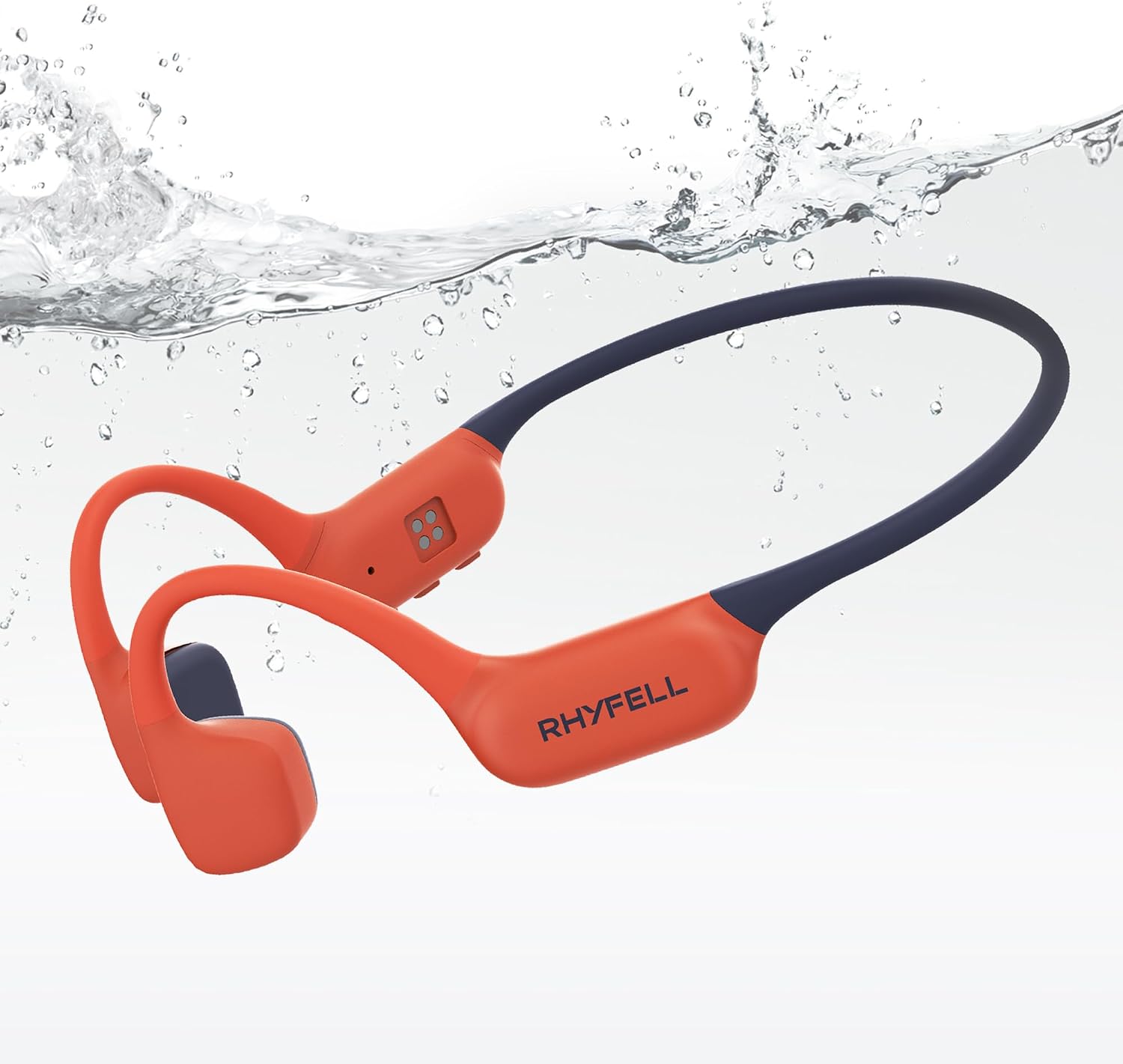 Detalle de Swimming Headphones with Bone Conduction and 32GB MP3 — Open-Ear, IP68, Bluetooth 6.0