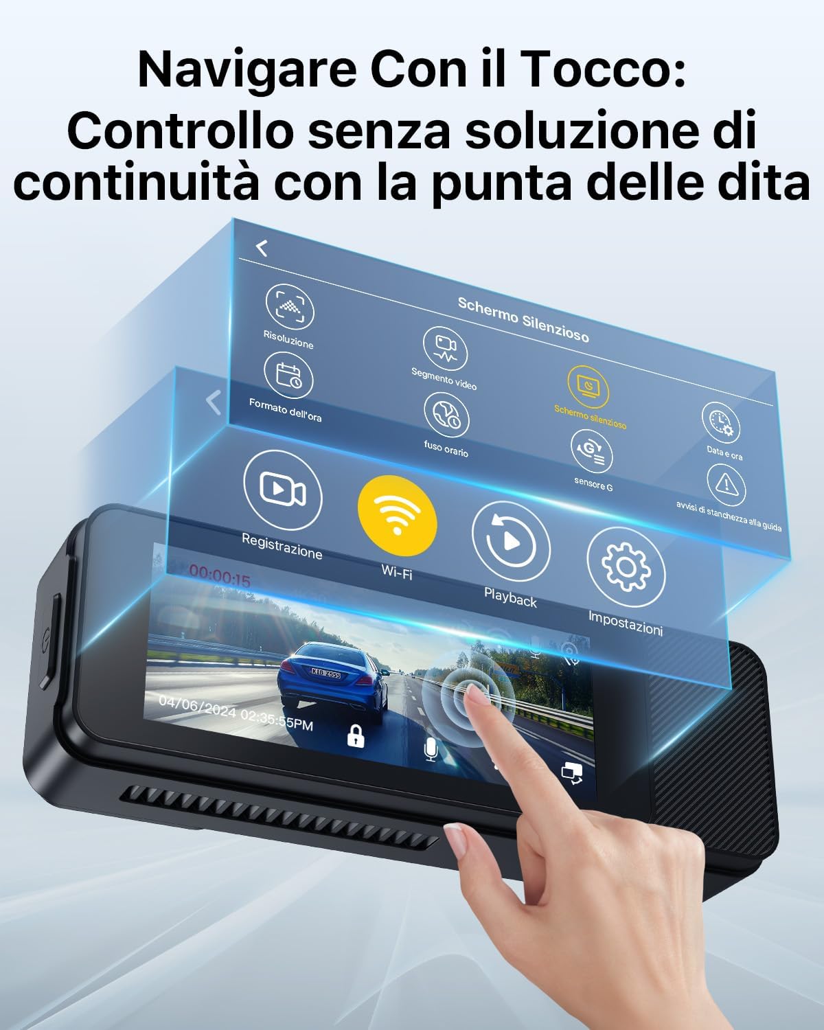 Thumbnail 2 de GKU D700 dash cam 4K fronte/posteriore