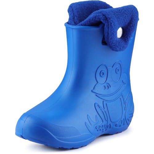 Detalle de Ladeheid EVA Kinder Gummistiefel LA-CA-04 Blau/Marineblau – Gefüttert, thermo, leicht