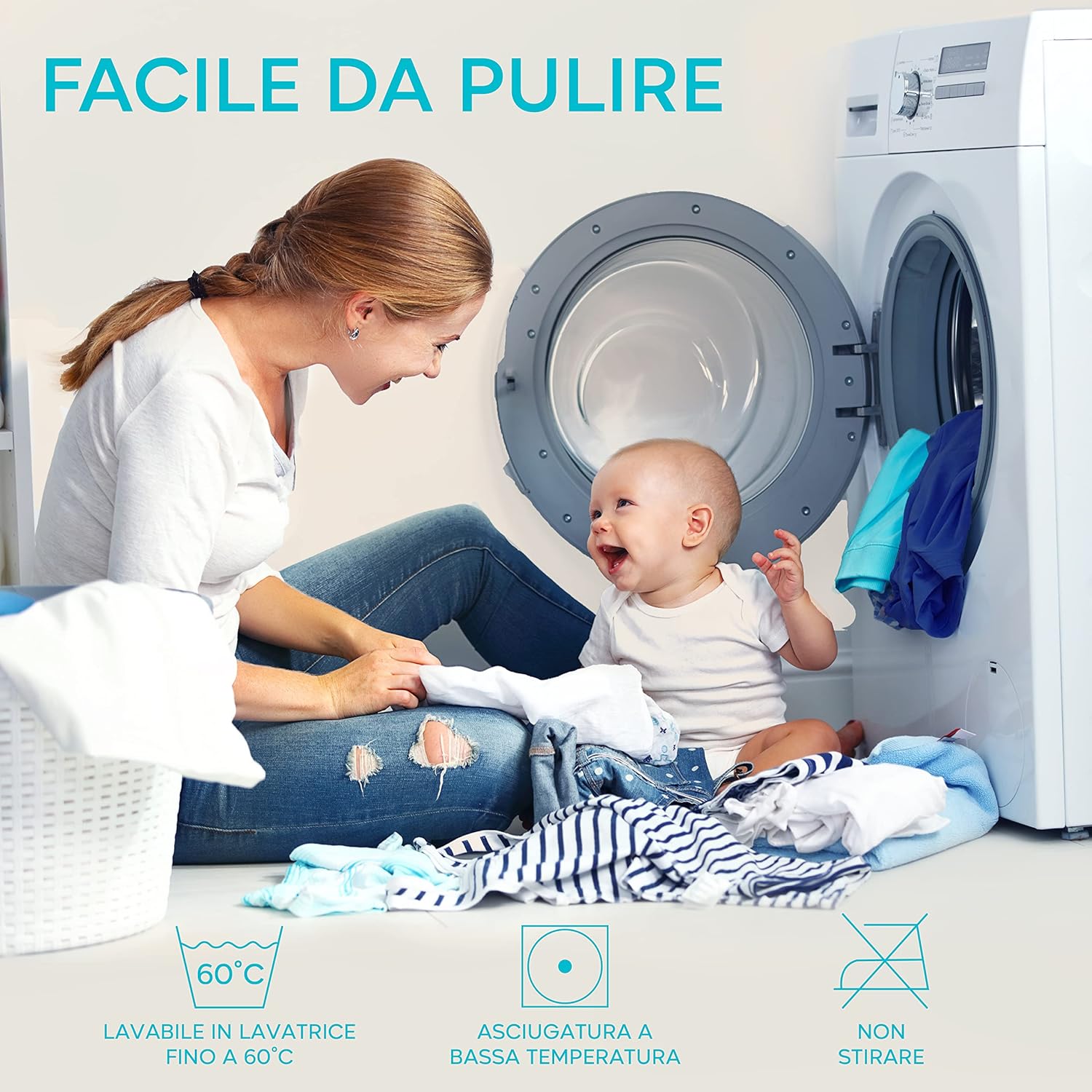 Thumbnail 4 de Twinzen coprimaterasso singolo impermeabile 70x200 cm in cotone traspirante con 4 angoli elasticizzati (certificato OEKO-TEX)