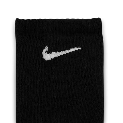 Detalle de Nike Everyday Men's Socks (Pack of 3) – Black/White, XL