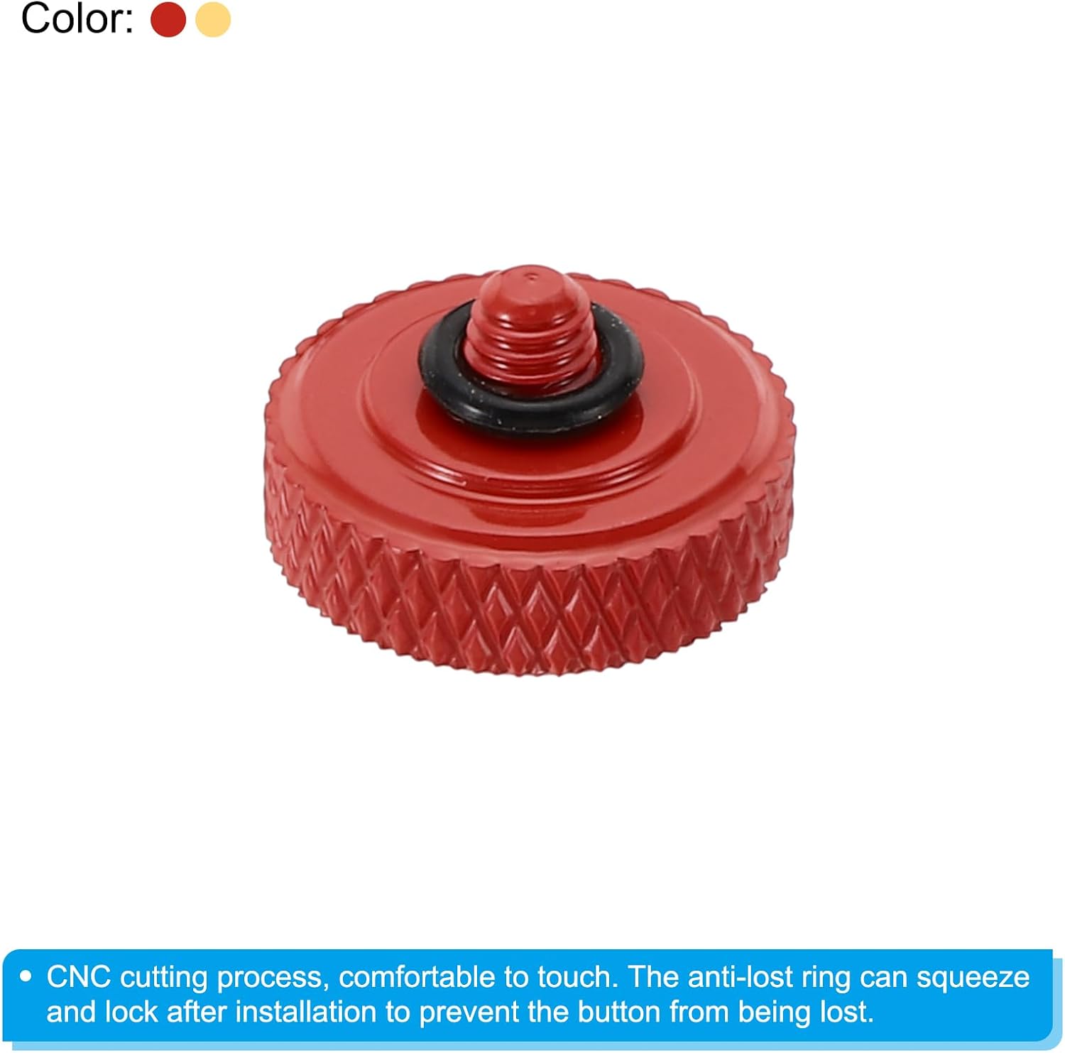 Thumbnail 3 de PATIKIL Camera Shutter Button (2 Pack) Soft Shutter Release, Pure Copper M3x0.5 – Red & Gold tone