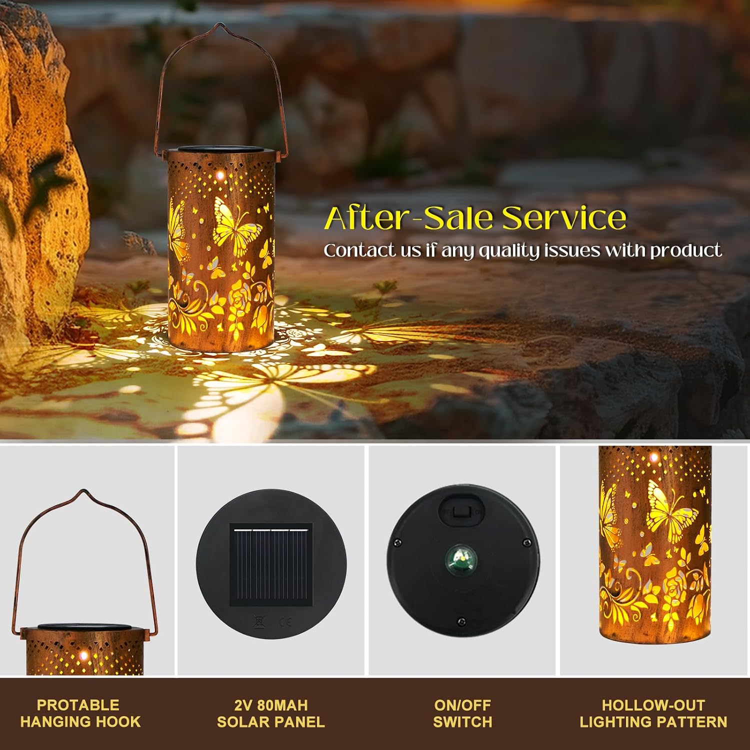 Thumbnail 5 de Garden Dragonfly Solar Lantern 7.1in