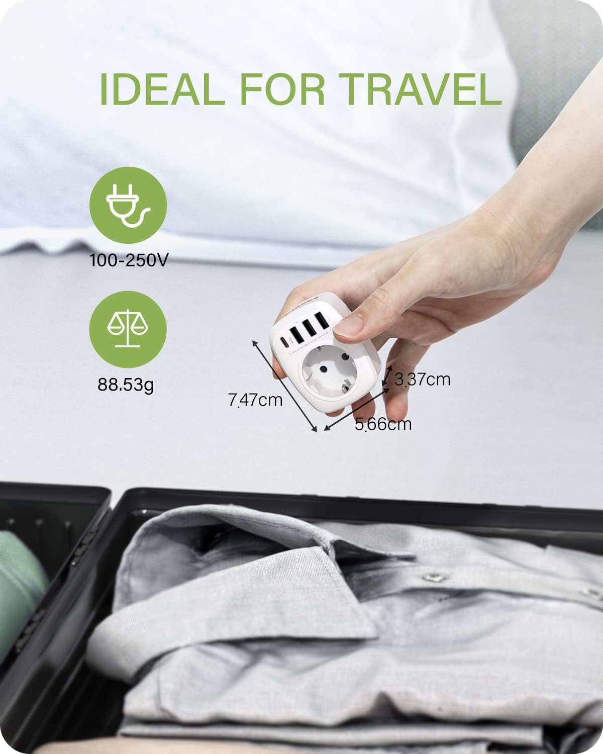 Thumbnail 2 de LENCENT Reiseadapter Australien/Deutschland mit 3×USB und 1×USB‑C (Typ I), Netzadapter für AUS/CN