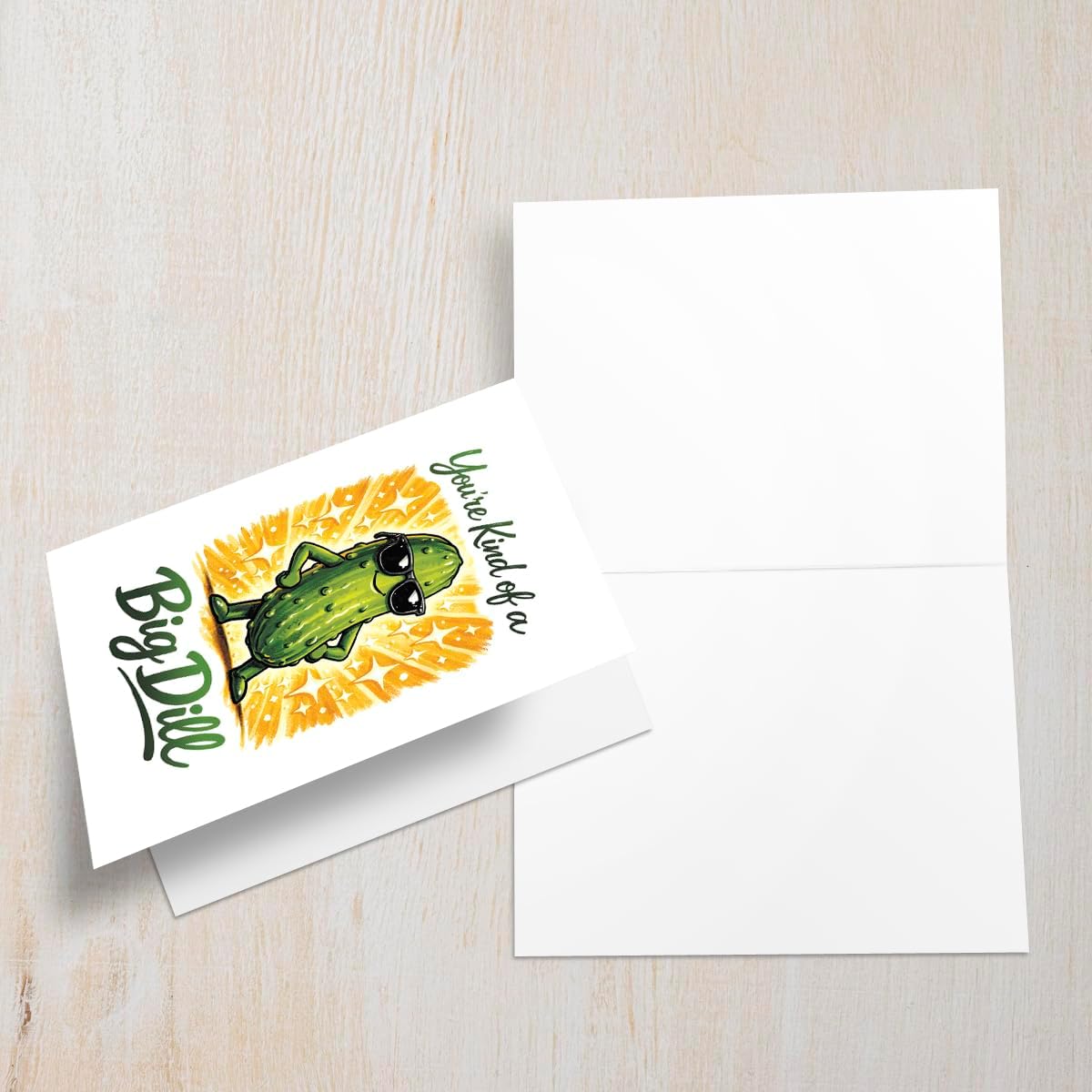 Thumbnail 3 de Funny Pickle Greeting Card, 300gsm Cardstock