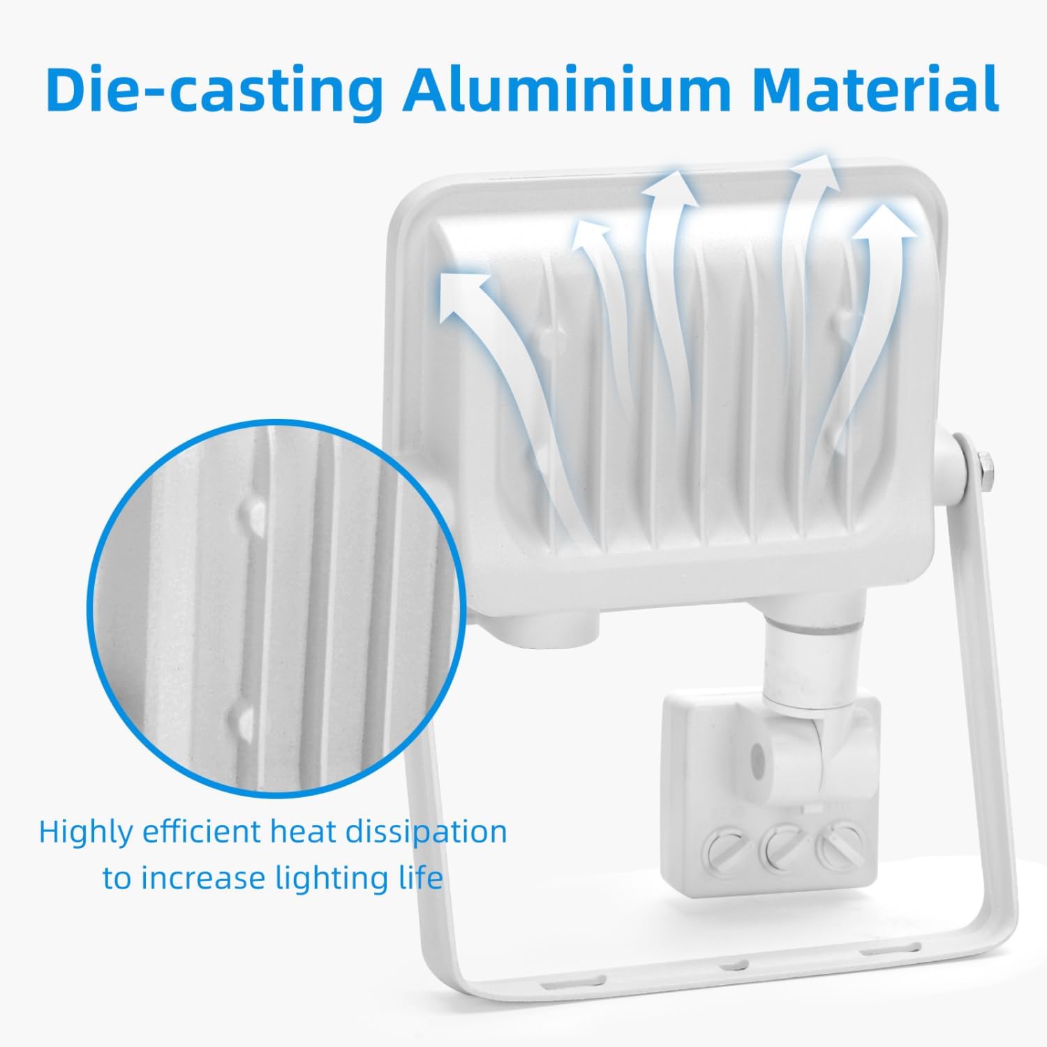 Thumbnail 4 de Aigostar faretto LED da esterno 20W con sensore di movimento, 2 pezzi (bianco freddo 6500K, IP65)