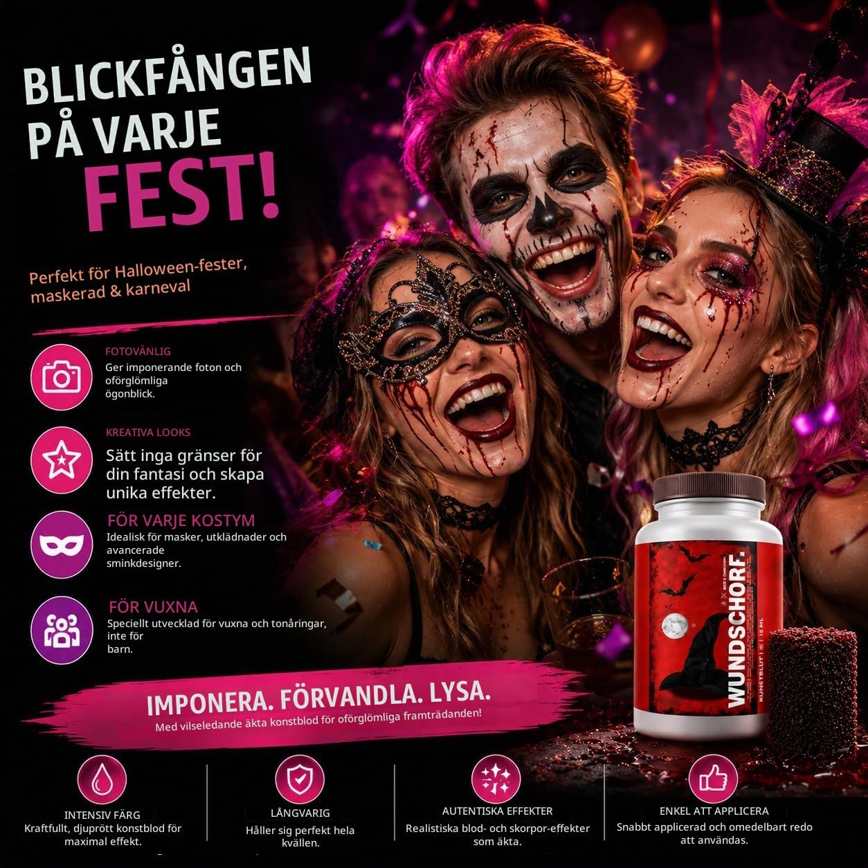 Detalle 2 de TK Gruppe Timo Klingler TK39334 konstblod med sårskorpeffekt, 15 ml