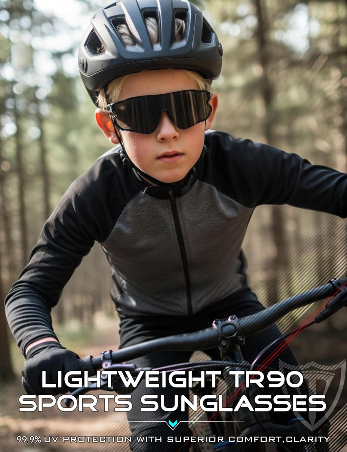Thumbnail 1 de ATTCL Lunettes de soleil de sport légères UV400 pour enfants et adolescents XQ548