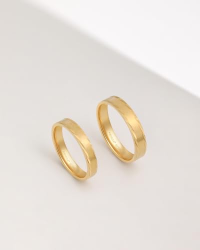 Detalle 2 de Meissa alianza dorada para hombre, acero 316L, talla 23 y 4,2 mm