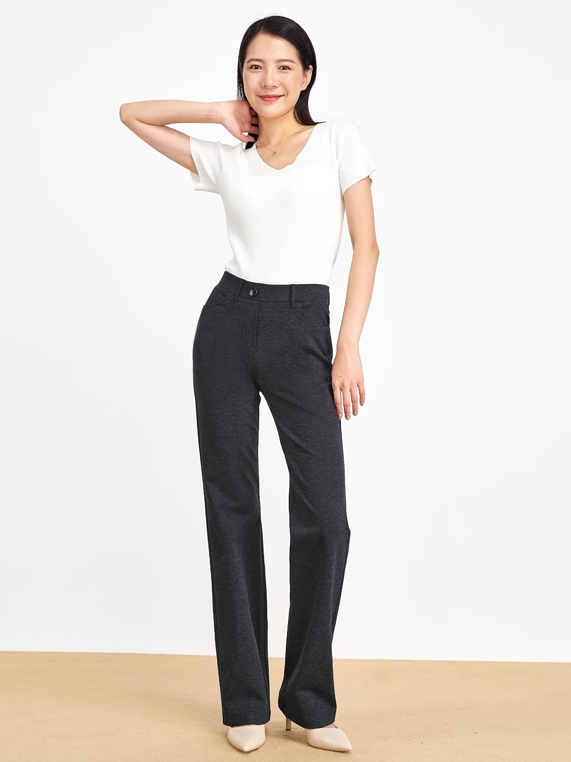 Thumbnail 2 de Tapata Stretchy Bootcut Dress Pants with Pockets (Tall, Petite, Regular)