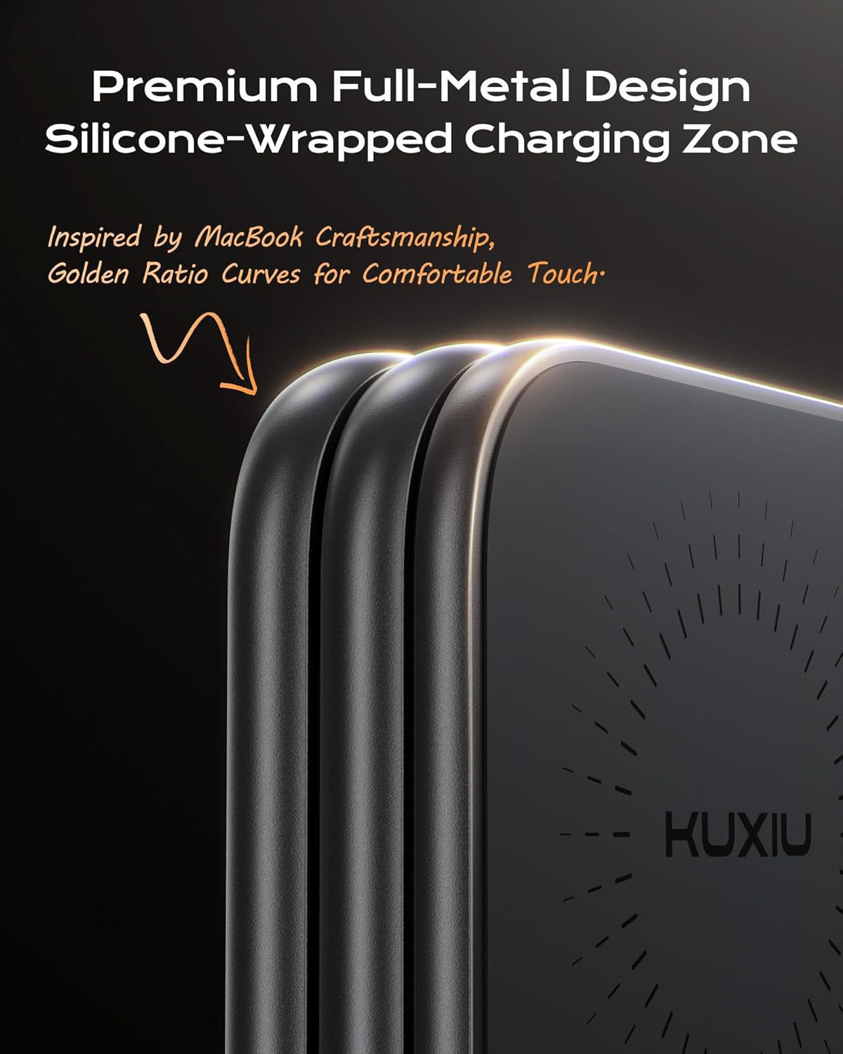 Thumbnail 5 de KU XIU Qi2.2 25W Magnetic Wireless Charger (Foldable 3-in-1 Travel Station) — Gray with 45W GaN Adapter