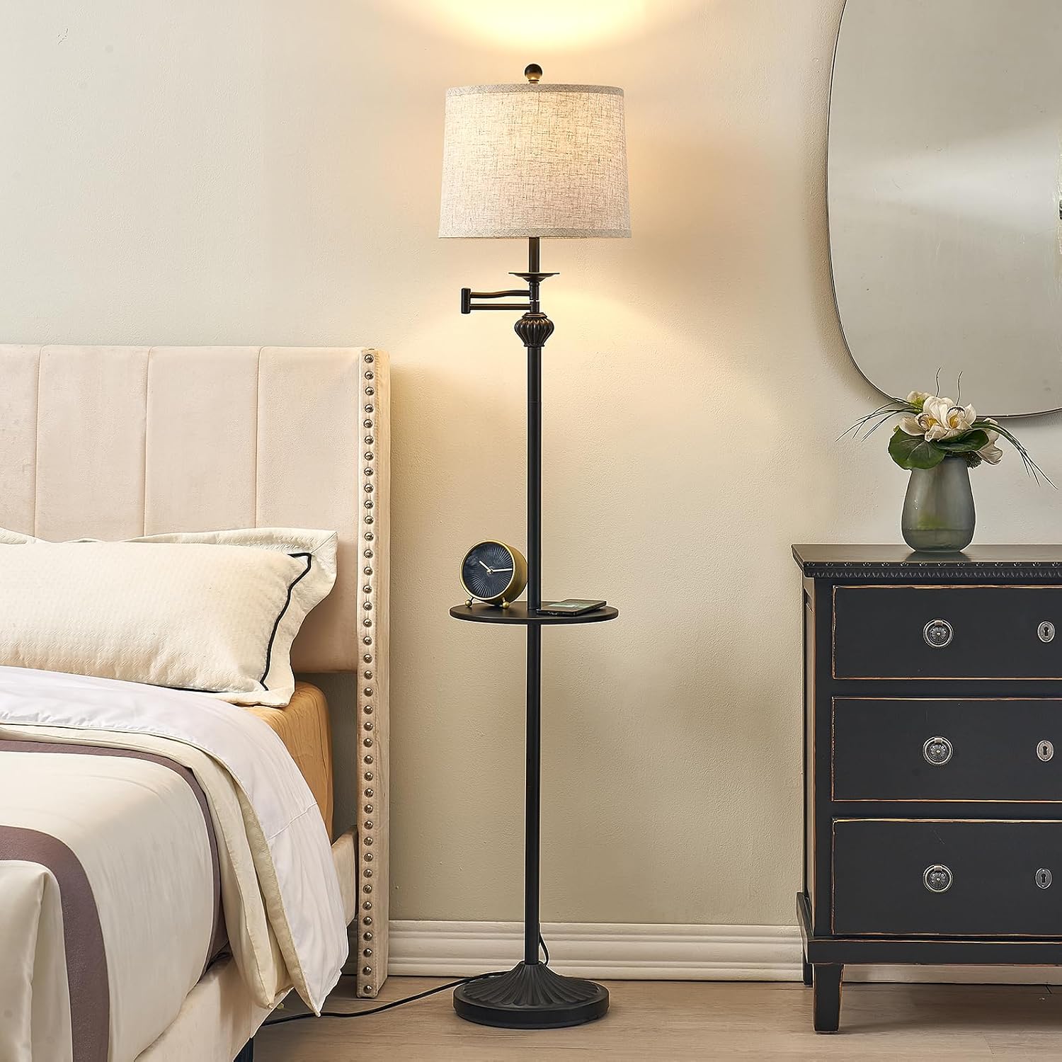 Thumbnail 6 de Floor Lamp with 350° Swing Arm