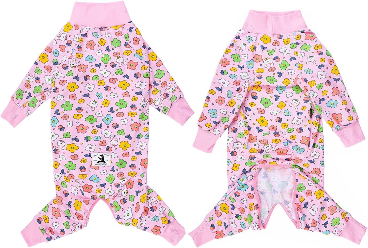 Detalle 2 de BT Bear Large Dog Clothes Elastic Recovery Onesie Jumpsuit for Medium to Large Dogs (4XL, Pink Flowers)