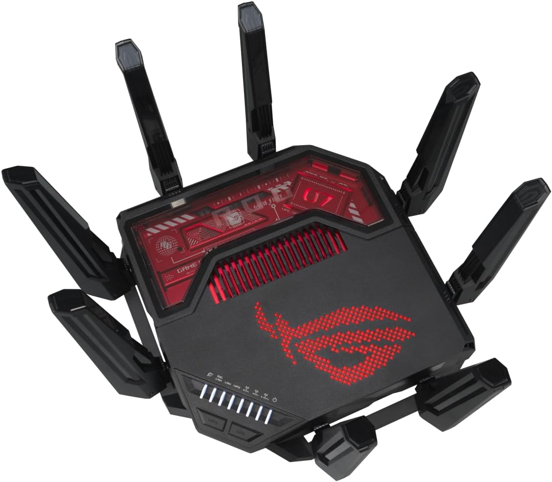 Detalle de ASUS ROG GT-BE19000 routeur gaming Wi-Fi 7 19Gb/s
