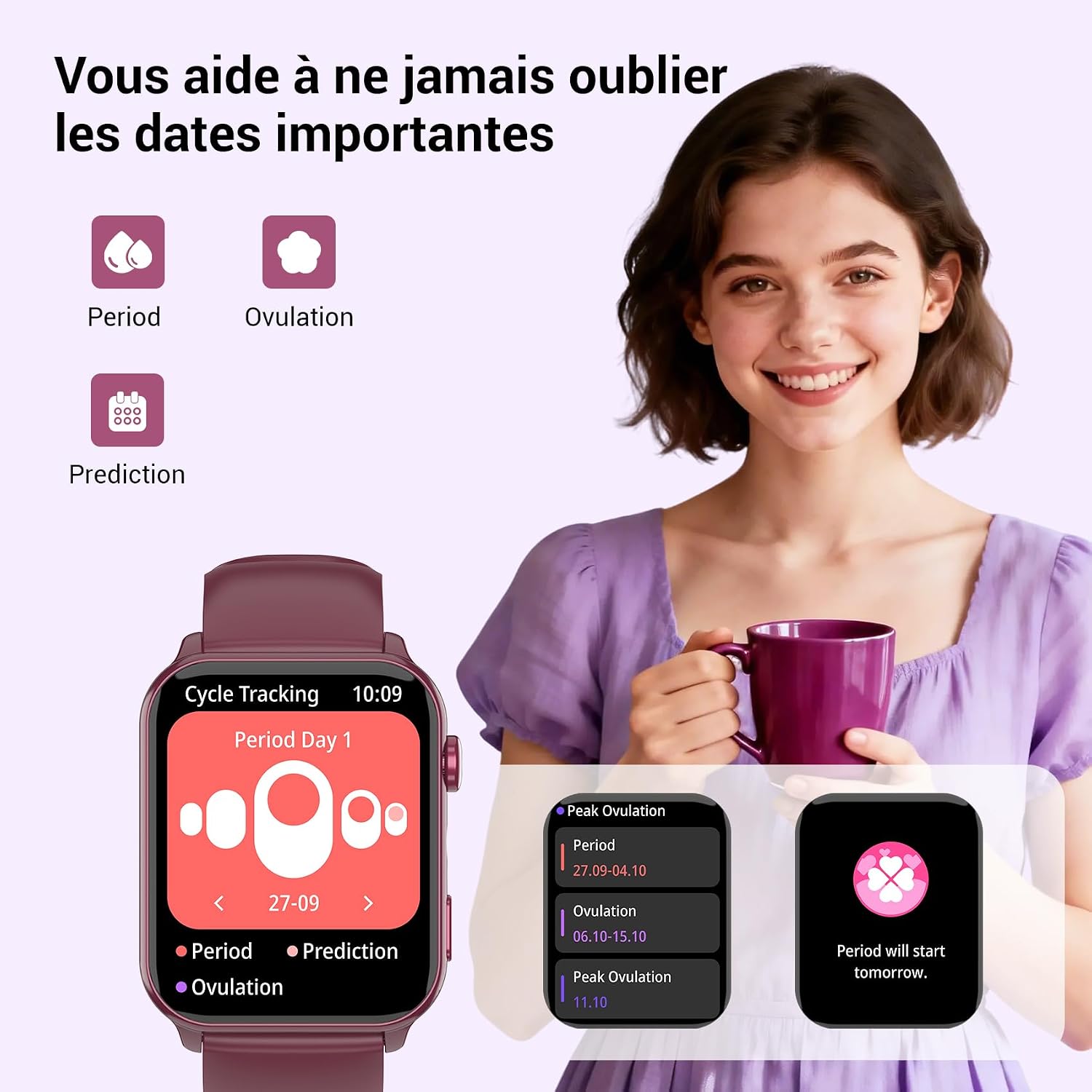 Thumbnail 5 de Baolubao Montre Connectée Femme 1,91″ HD