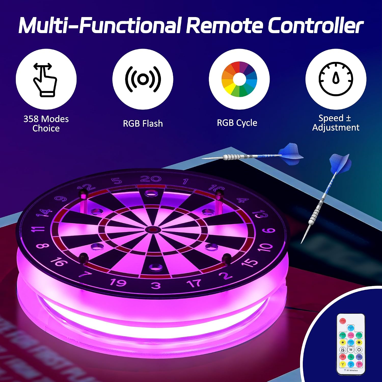 Detalle 2 de CoolGift Mart LED Dartboard-Ständer, 6 Darts