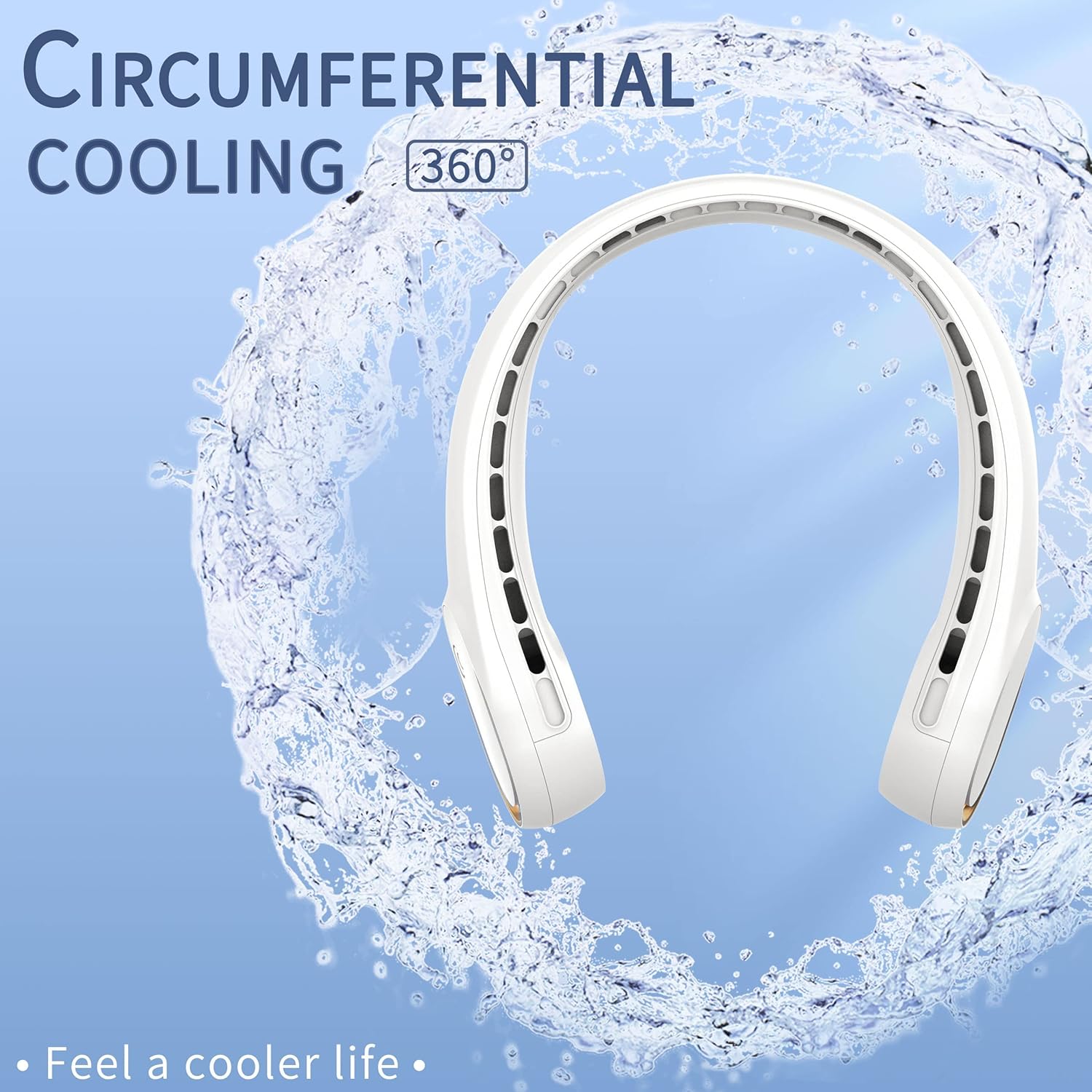 Thumbnail 4 de FrSara Neck Fan: Portable Personal Fan with 360° Cooling and 4000mAh Battery