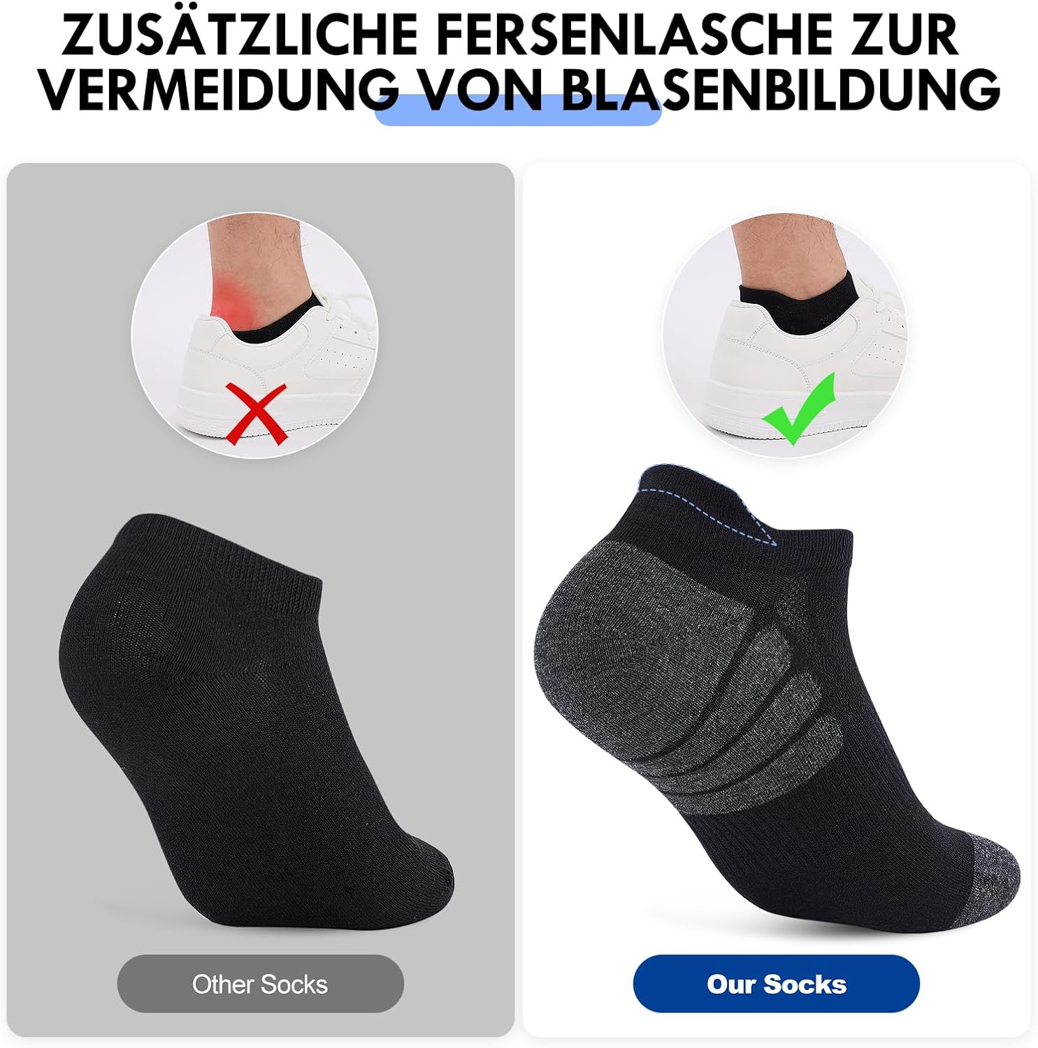 Thumbnail 5 de Stoeury 10/20 Paar Sneakersocken für Herren & Damen – atmungsaktive Kurzsocken mit Mesh, Fußgewölbestütze