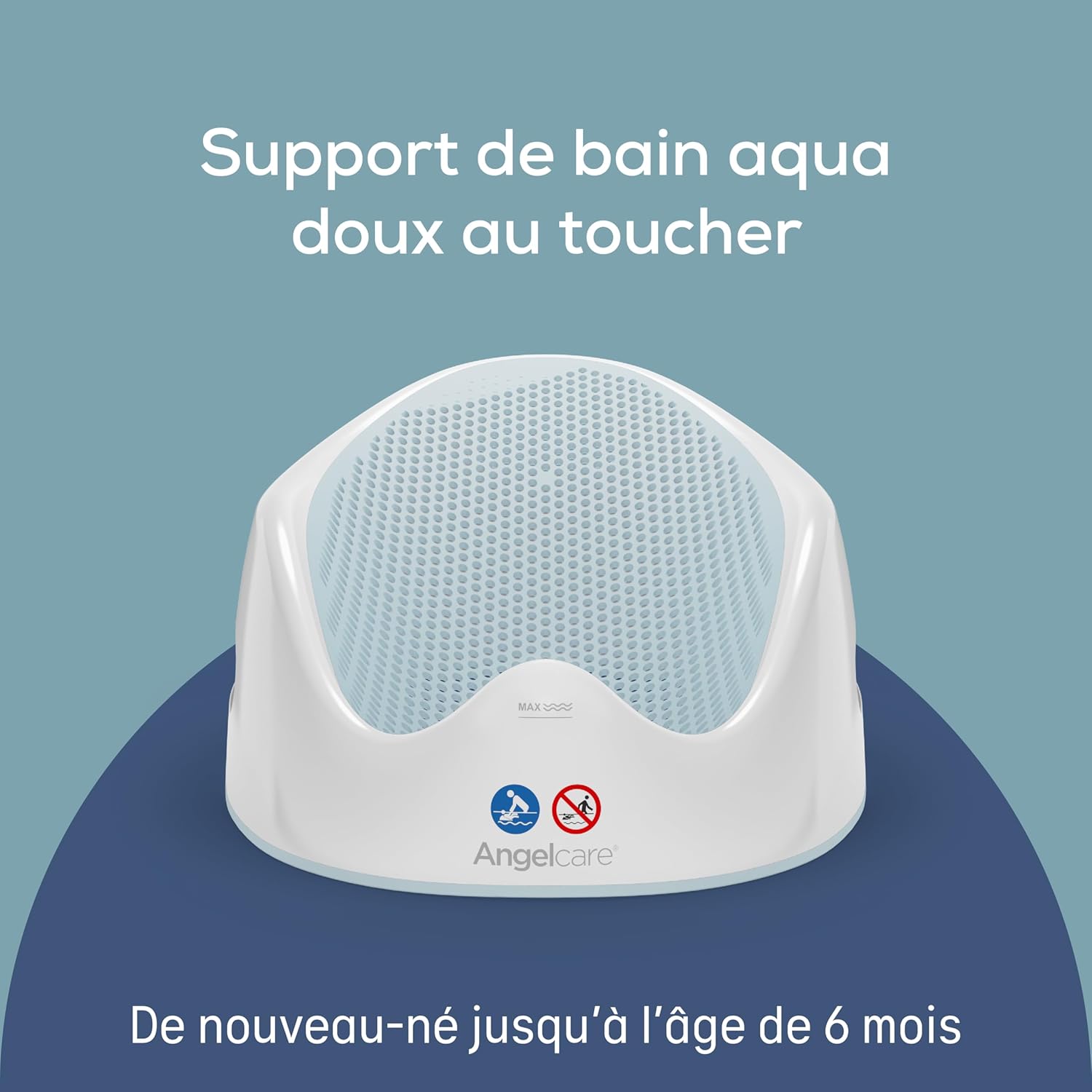 Thumbnail 2 de Angelcare Transat de Bain pour Bébé – Ergonomique et Sécurisant, 0 à 6 mois, Bleu