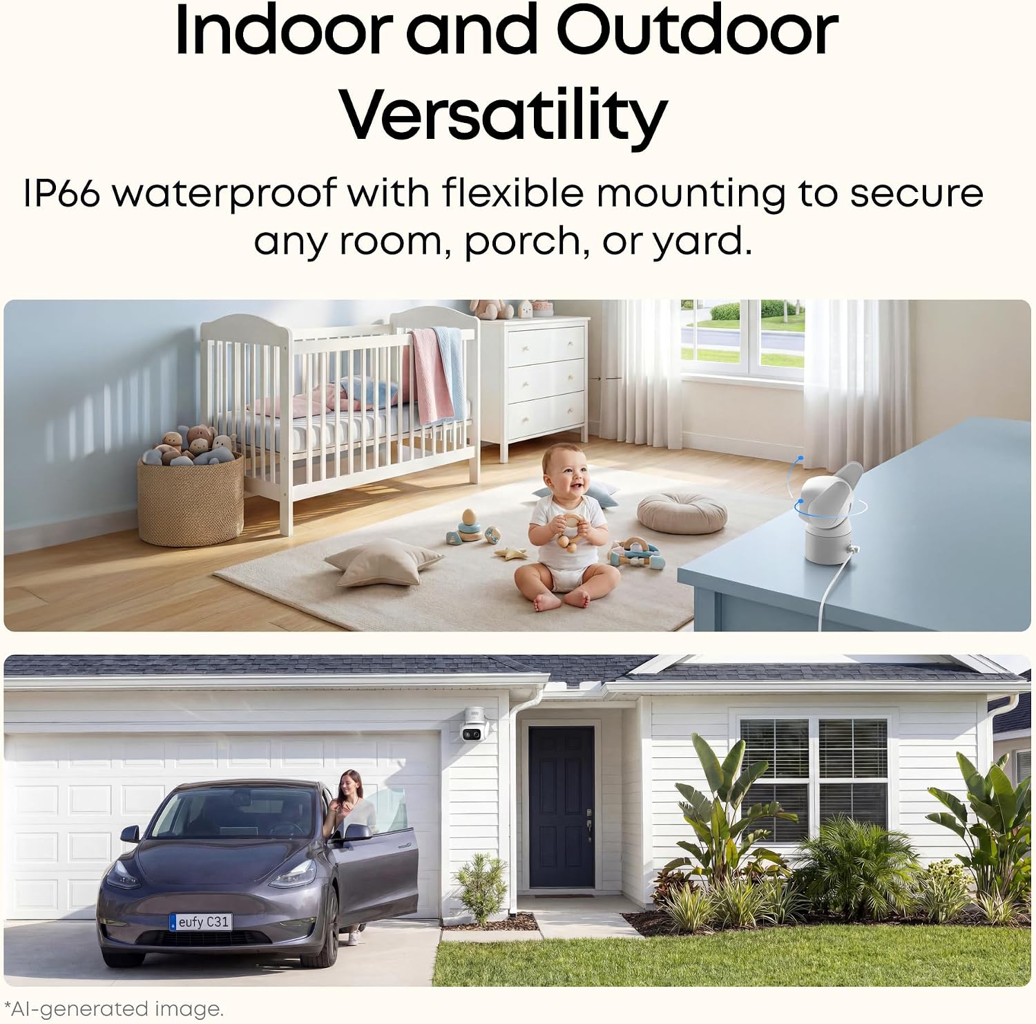 Thumbnail 4 de eufy Security C31 T817L Indoor/Outdoor Camera 2-Pack, IP66, Color Night Vision