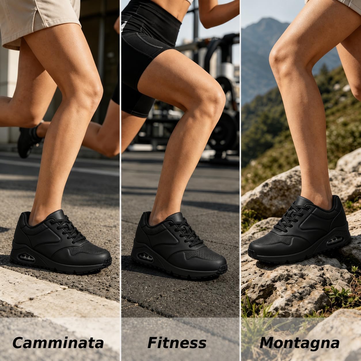 Thumbnail 5 de JOMIX damessneakers van kunstleer met verstelbare veters en ventilatiegaten