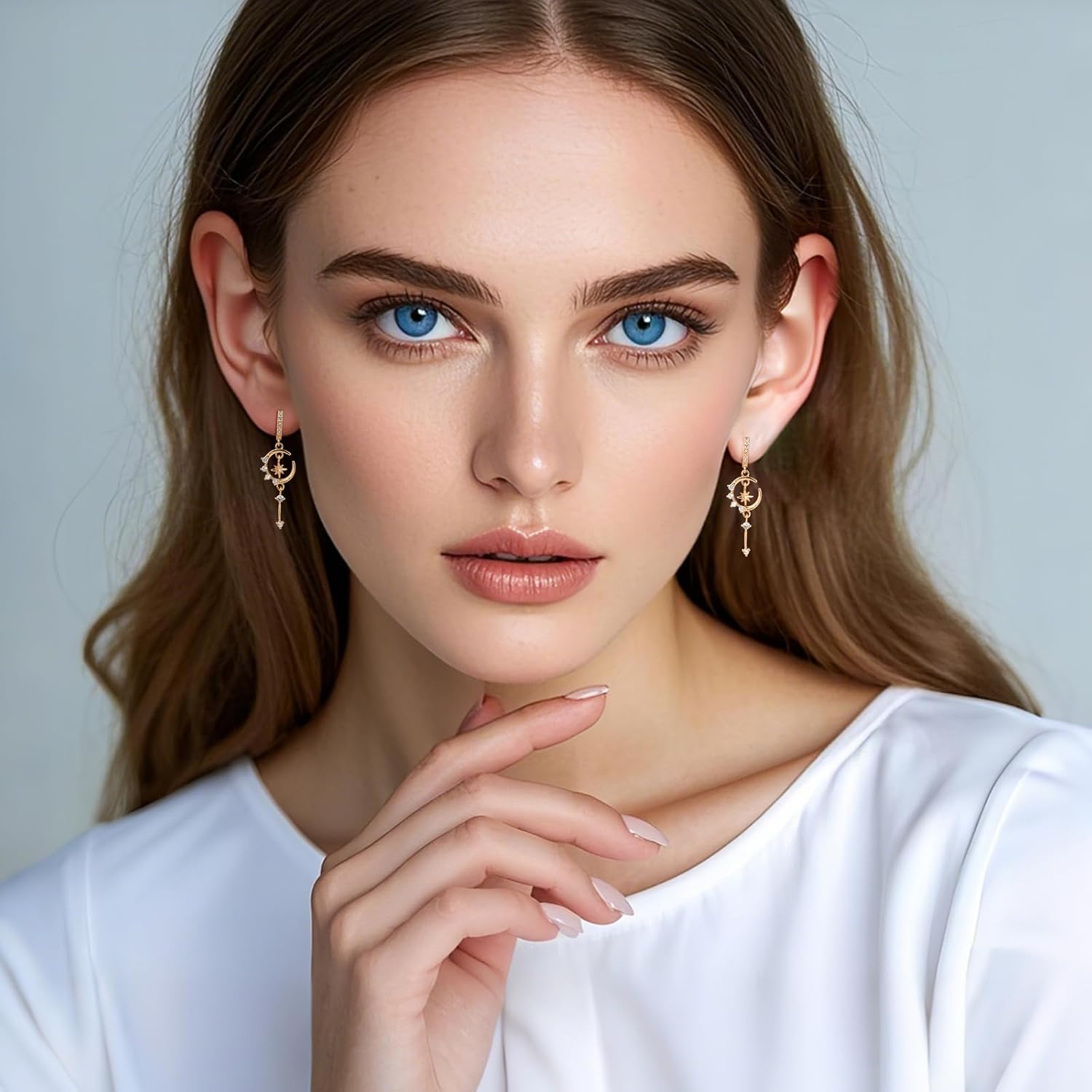 Detalle de Watforsh Celestial Dangle Earrings 4 cm