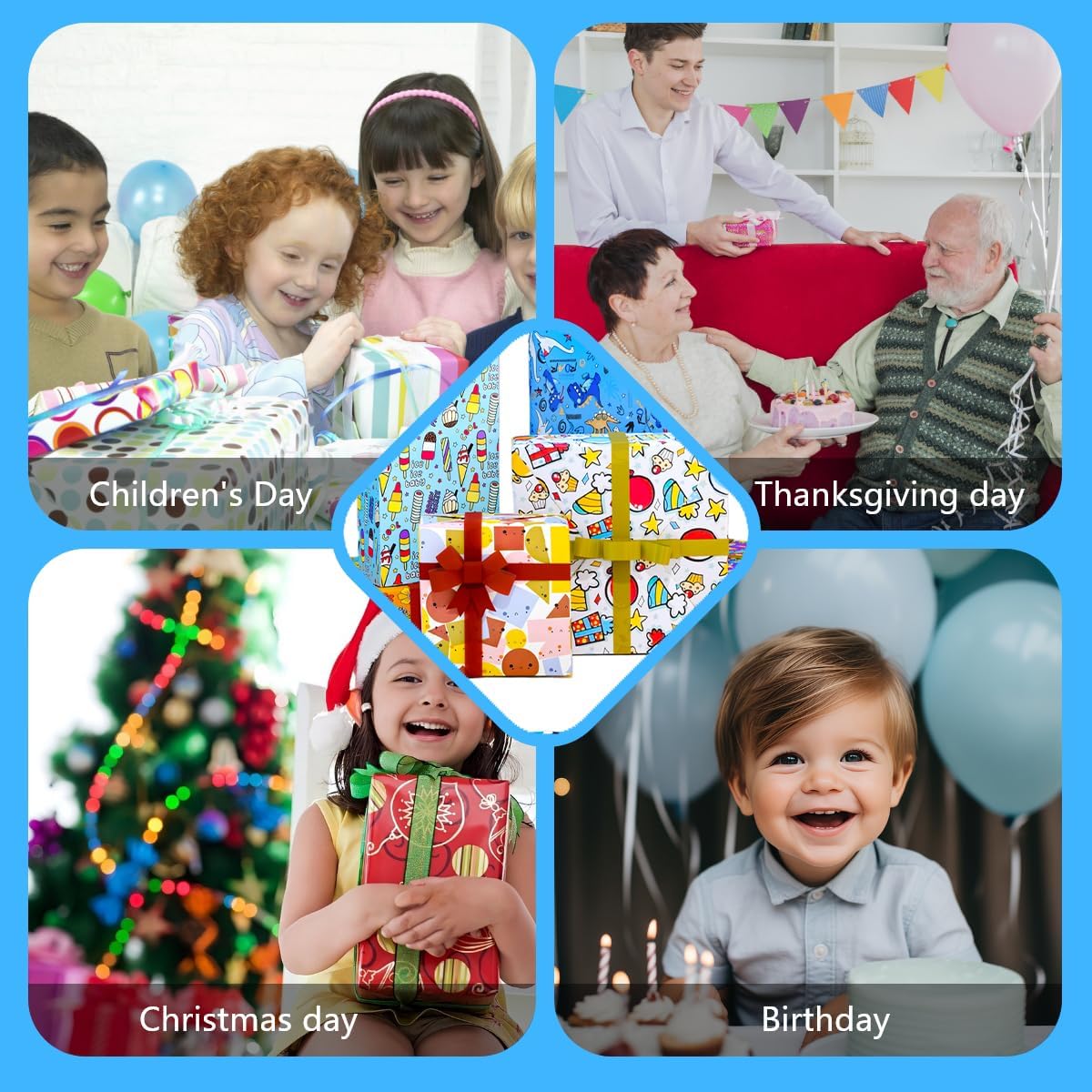 Thumbnail 5 de Kinder-Geschenkpapier Set 70 x 50 cm