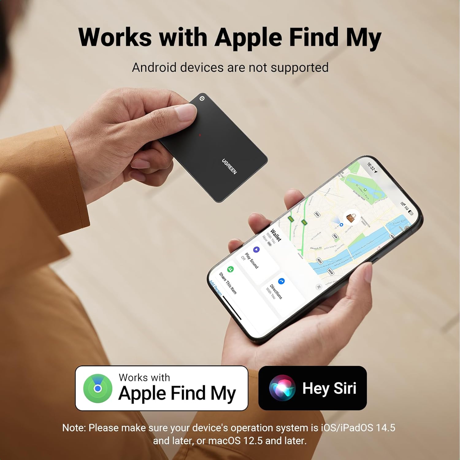 Thumbnail 1 de UGREEN FineTrack Slim Wallet Tracker Card 1yr