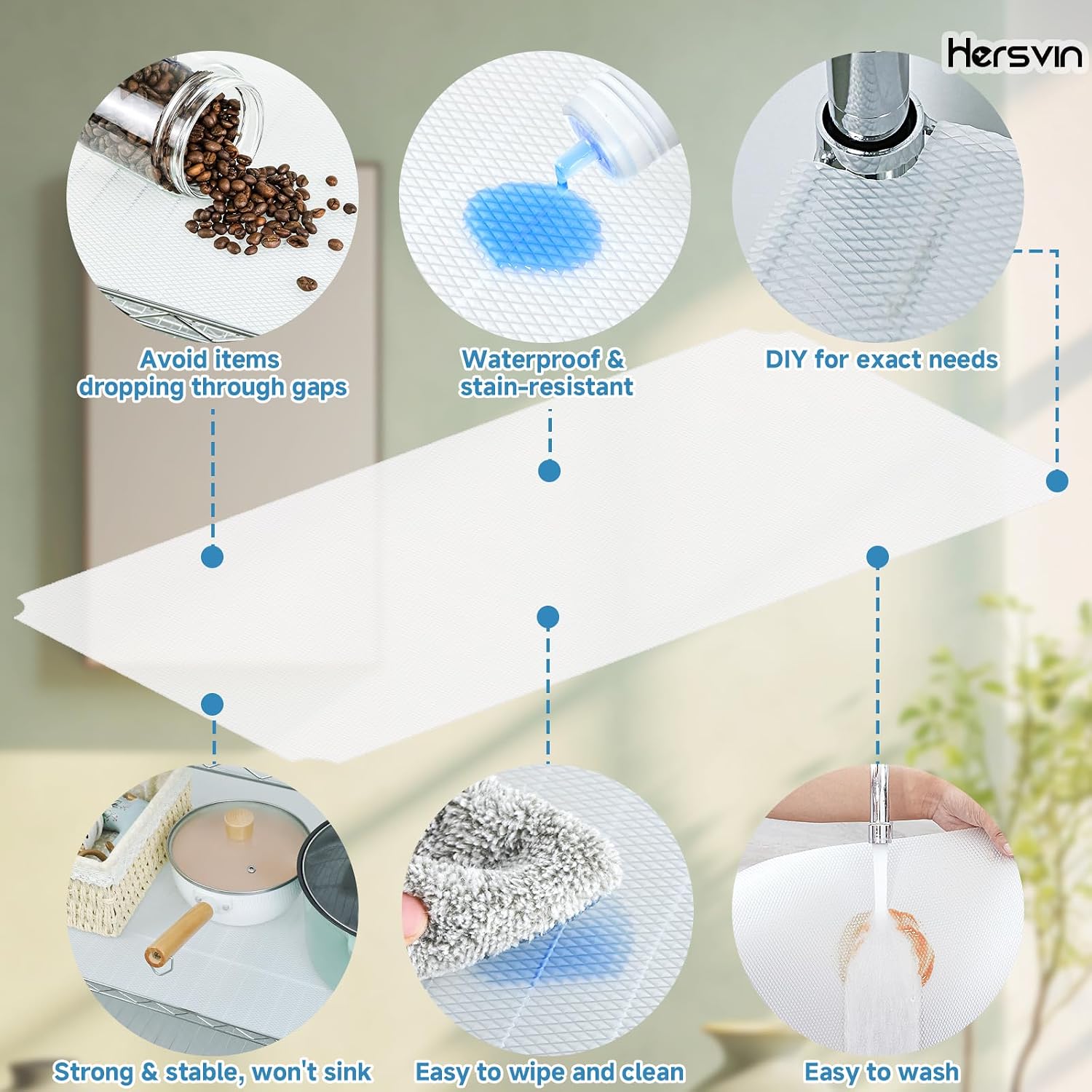 Thumbnail 3 de Hersvin non slip shelf mats 50cmx600cm