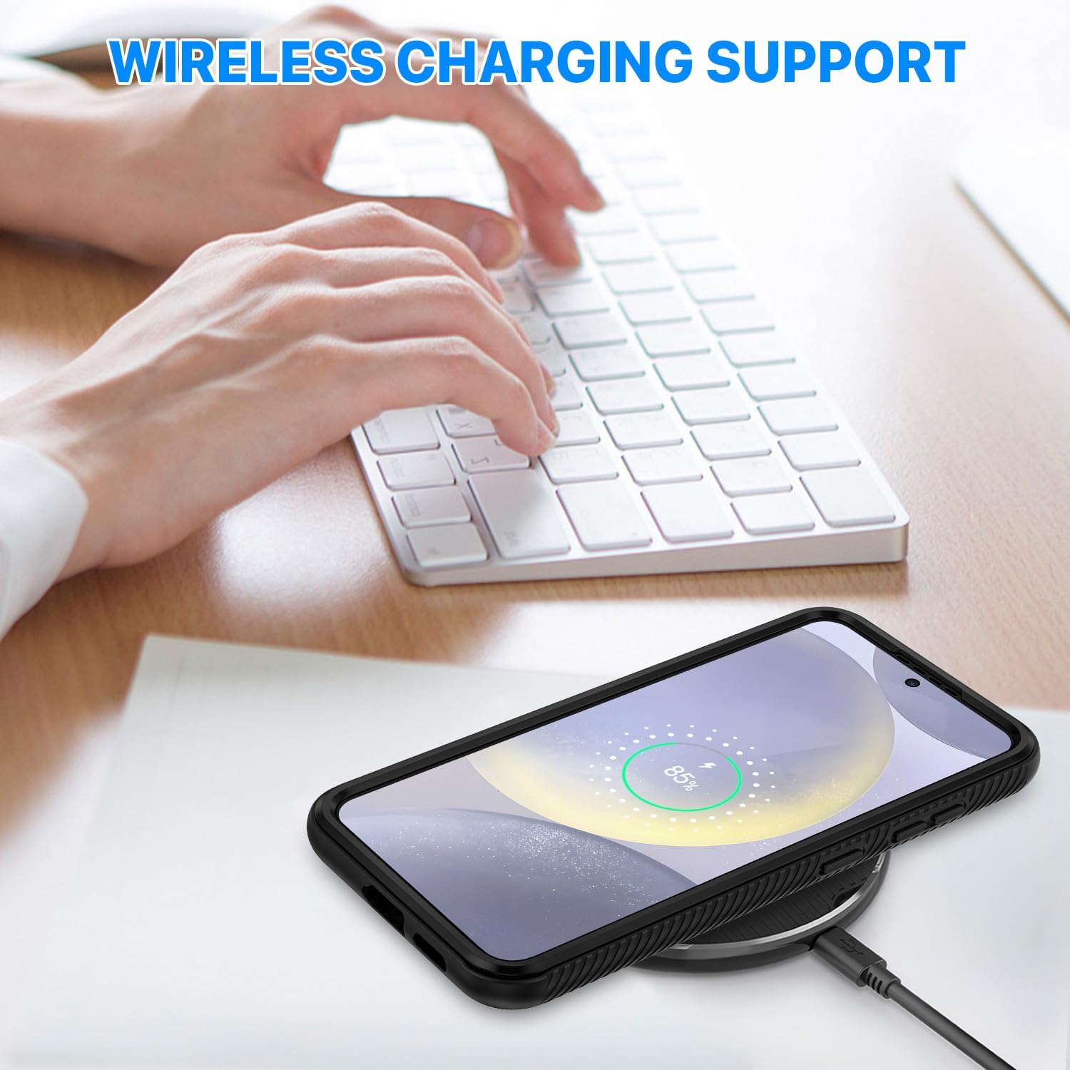 Thumbnail 4 de CENHUFO Built-in Screen Protector Case for Samsung Galaxy S24 5G – 360° Rugged Clear Cover