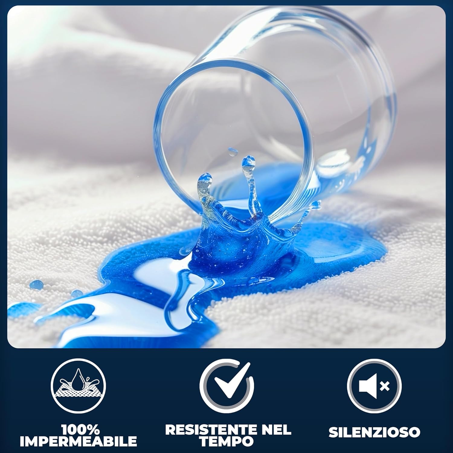 Thumbnail 5 de Flowen Coprimaterasso impermeabile Una Piazza e Mezza 120x200 cm in cotone e microfibra