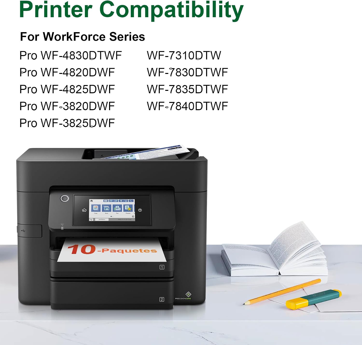 Detalle 2 de Denvoer Ersatz für 405XL Multipack (4x Schwarz, 2x Cyan, 2x Magenta, 2x Gelb) kompatibel zu Epson 405XL für WorkForce Pro