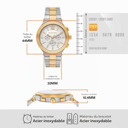 Thumbnail 6 de Michael Kors Billie – Montre Homme Chronographe Quartz, bracelet Acier Inoxydable