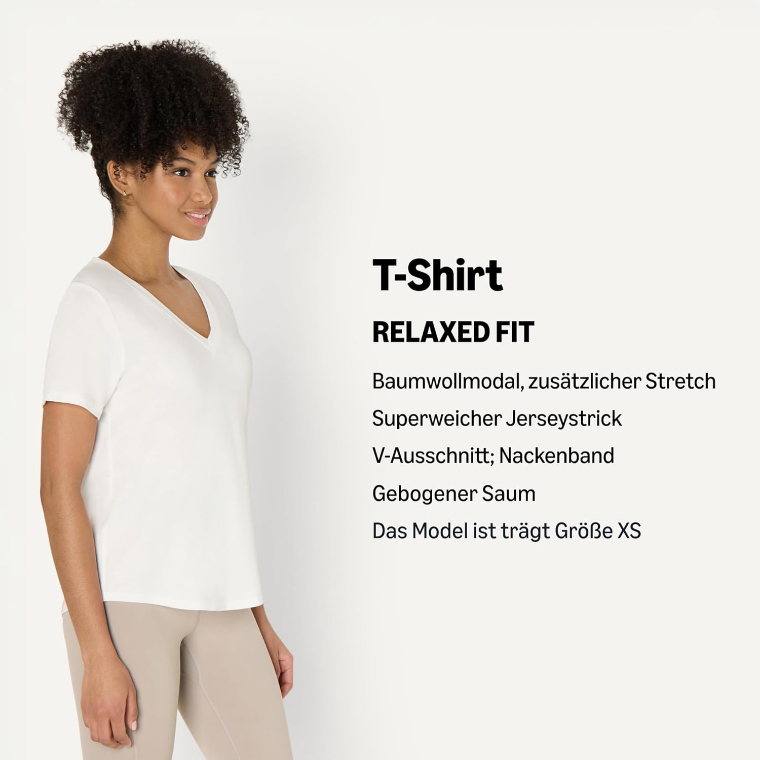 Thumbnail 3 de Amazon Essentials Damen Active Soft Cotton Yoga-Workout-T-Shirt (Relaxed Fit) mit V-Ausschnitt