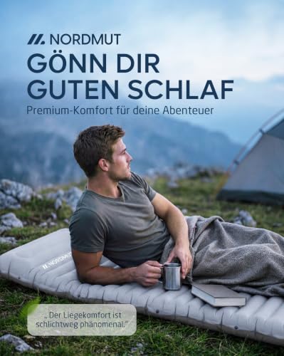 Thumbnail 1 de NORDMUT Isomatte Schnellaufblasend mit integrierter Fußpumpe – 10 cm