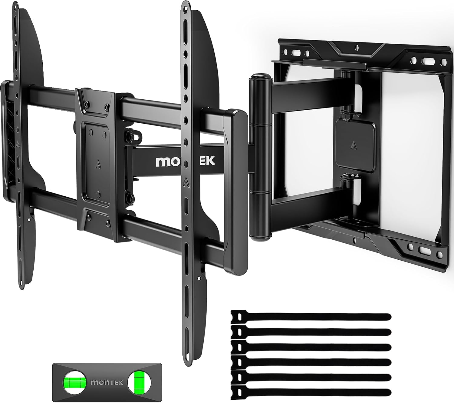 Detalle de monTEK HW1272BK Full Motion TV Wall Mount for 37–84-Inch TVs