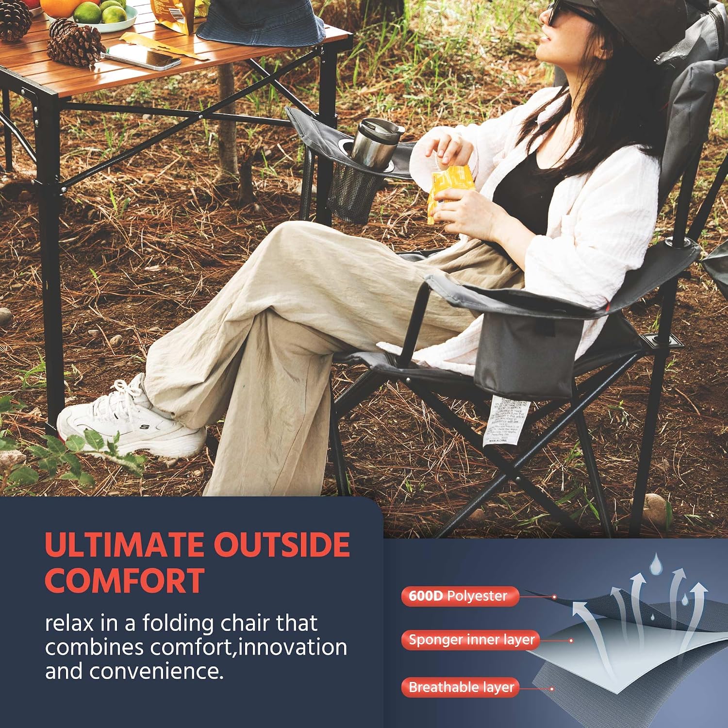 Thumbnail 5 de OUTSIDER Folding Camping Chair: Heavy-Duty, Oversized Outdoor Chair for 160kg Capacity