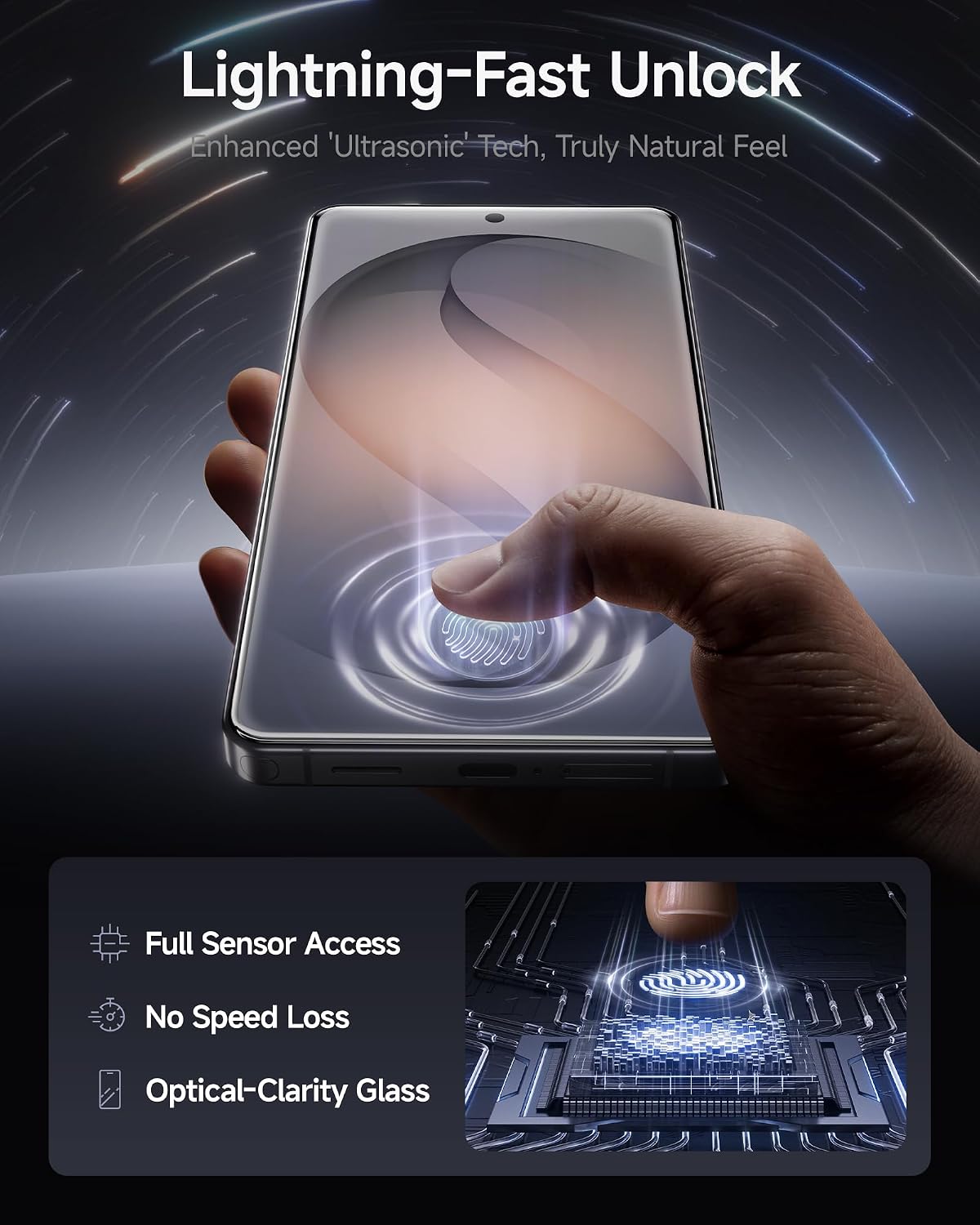 Detalle de SMARTDEVIL Galaxy S26 Ultra Screen Protector, 3-Pack 9H Tempered Glass